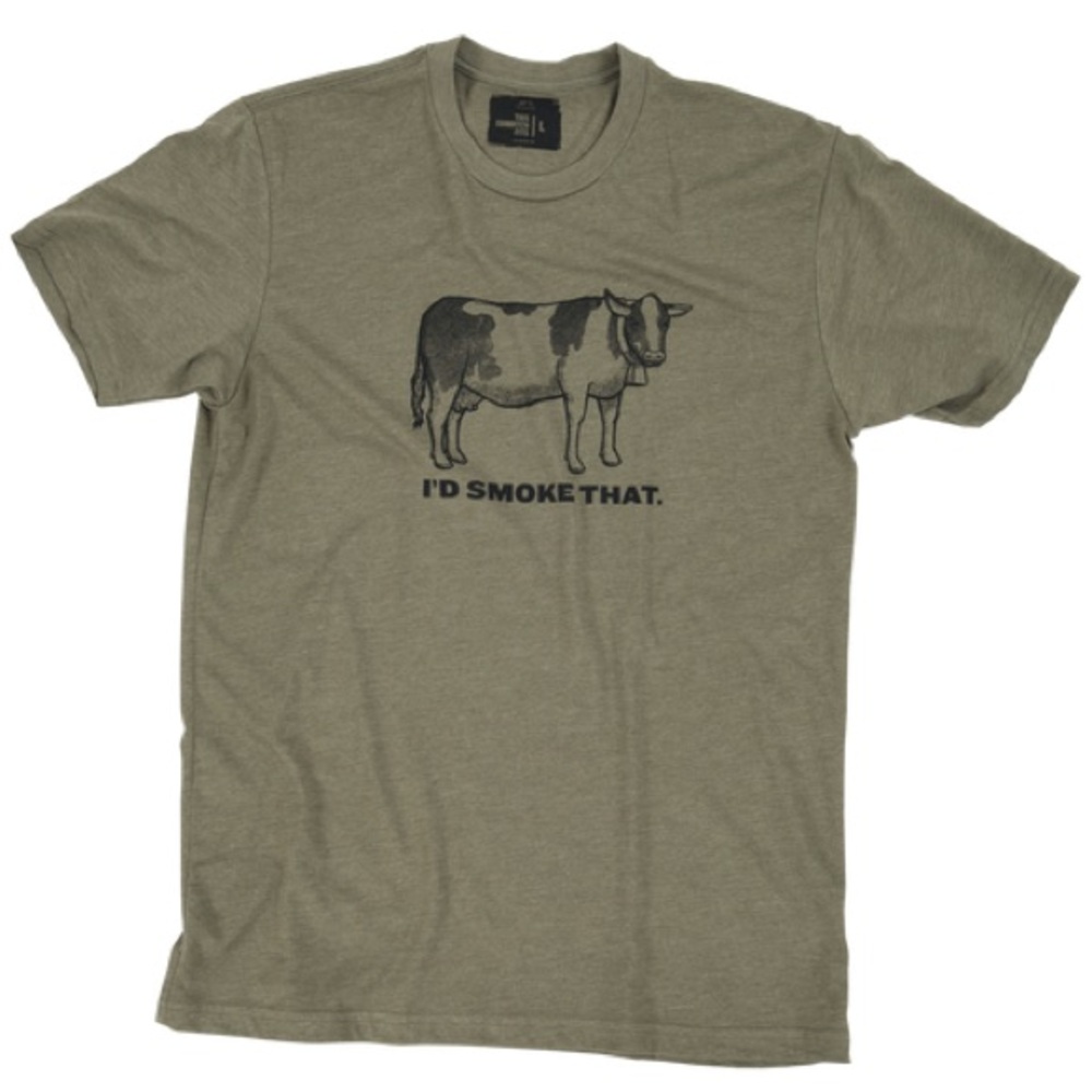 Men's Olive Bull Graphic Tee